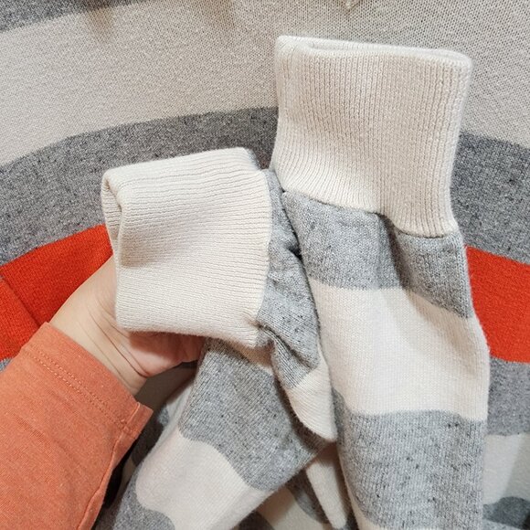 Le 31 Par Simons Men's Hoodie Size XL Striped Gray & White 100% Cotton - Picture 4 of 11